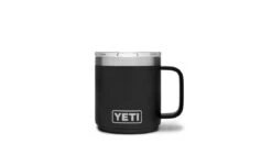 YETI 10 Oz Rambler Mug W/ Magslider Lid -BBQ Depot 190300 Rambler 10oz Stackable Mug Single Unit Front Black 1680x1024 1