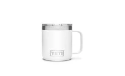 YETI 10 Oz Rambler Mug W/ Magslider Lid -BBQ Depot 190300 Rambler 10oz Stackable Mug Single Unit Front White 1680x1024 1