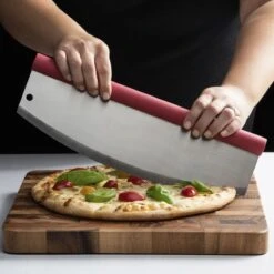 Cousin Luca's Rocking Pizza Cutter With Blade Guard 5 Cousin Luca's Rocking Pizza Cutter With Blade Guard -BBQ Depot 22159 INUSE1 1