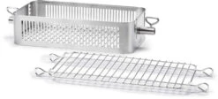 Napoleon Flat Stainless Steel Rotisserie Basket 6 Napoleon Flat Stainless Steel Rotisserie Basket -BBQ Depot 57013 Web Gallery 03 57013 Adjustable Stainless Steel Rotisserie Basket OnWhite Seperated