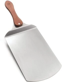 Outset Stainless Steel Pizza Peel With Folding Rosewood Handle
