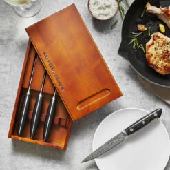 ZWILLING KRAMER - Euroline Stainless Damascus Collection 4-pc, Steak Knife Set 7 ZWILLING KRAMER - Euroline Stainless Damascus Collection 4-pc, Steak Knife Set -BBQ Depot 750041687