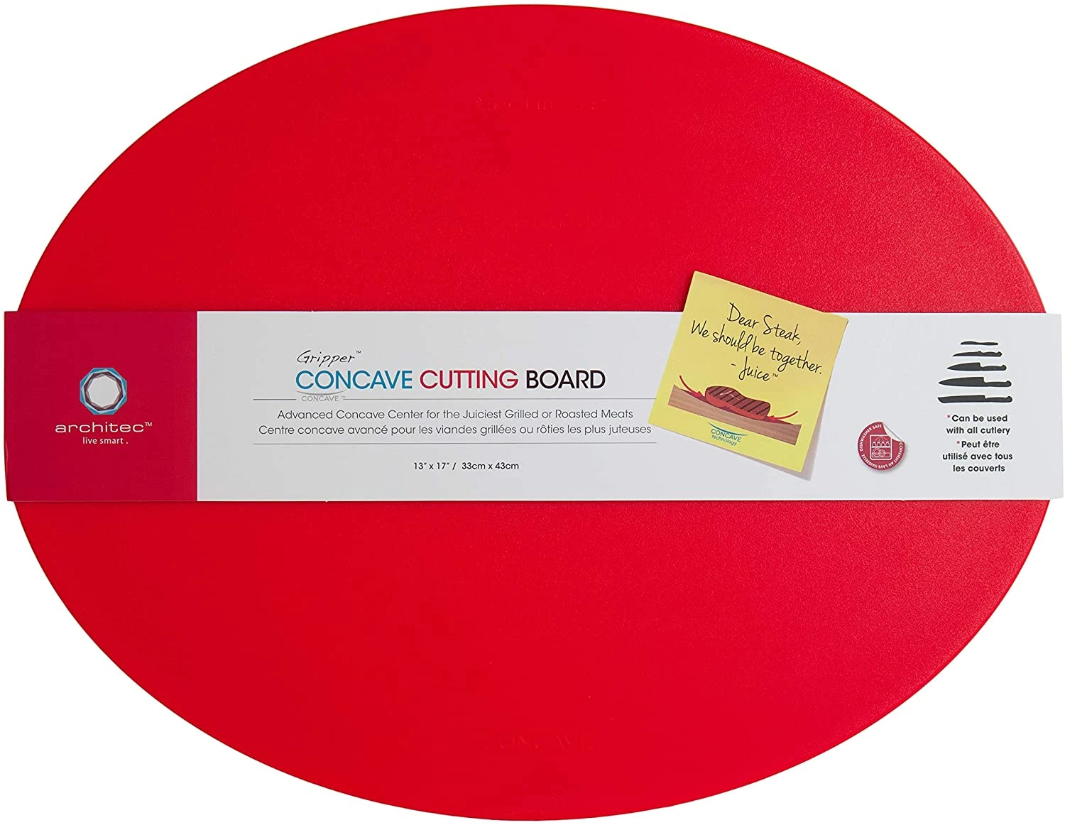 Architec® Poly Gripper Concave Cutting Board 1 Architec® Poly Gripper Concave Cutting Board