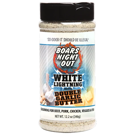 Boars Night Out White Lightning W/ Double Garlic Butter 1 Boars Night Out White Lightning W/ Double Garlic Butter