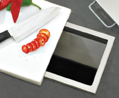 Twin Eagles Trash Chute W/Bamboo Cutting Board 1 Twin Eagles Trash Chute W/Bamboo Cutting Board