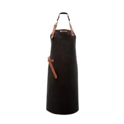 Xapron Utah Leather Apron -BBQ Depot Utah Black Full Apron