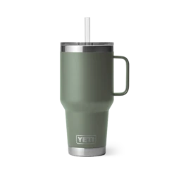 YETI Rambler 35 Oz Mug W/ Straw Lid -BBQ Depot W 220111 2H23 Color Launch site studio Drinkware Rambler 35oz Straw Mug Camp Green Front 0128 Primary B 2400x2400 3837b244 1589 441c ab88 9f64424e5931