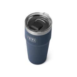 YETI Rambler 16 Oz Stackable Pint W/ Magslider Lid -BBQ Depot W Drinkware TumblerPint 16oz Navy Studio ThreeQuarter