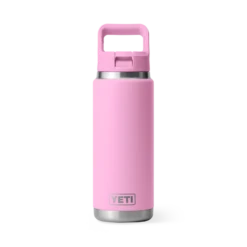 YETI Rambler 26 Oz Bottle With Straw Cap 7 YETI Rambler 26 Oz Bottle With Straw Cap -BBQ Depot W Rambler 26oz Straw Bottle Power Pink on Power Pink Front 0149 Primary B