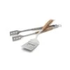 Outset Jackson Acacia Wood Grill Spatula & Locking Tongs Set